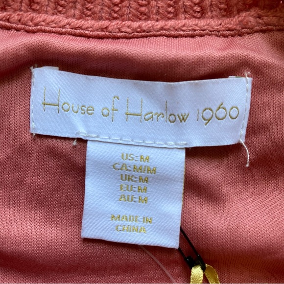 House of Harlow 1960 Crochet Knit Cropped Sleeveless Sweater M Medium NWT - Picture 9 of 10